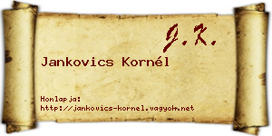 Jankovics Kornél névjegykártya