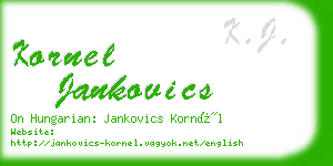kornel jankovics business card